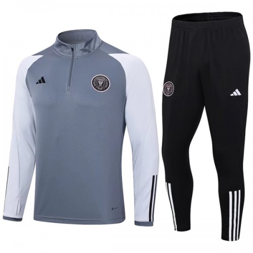 Inter Miami CF Quarter Zip Gray Version Tute Felpe da Allenamento 2023-24 - Uomo Inter Miami CF Quarter Zip Gray Version Tute Felpe da Allenamento 2023-24 - Uomo